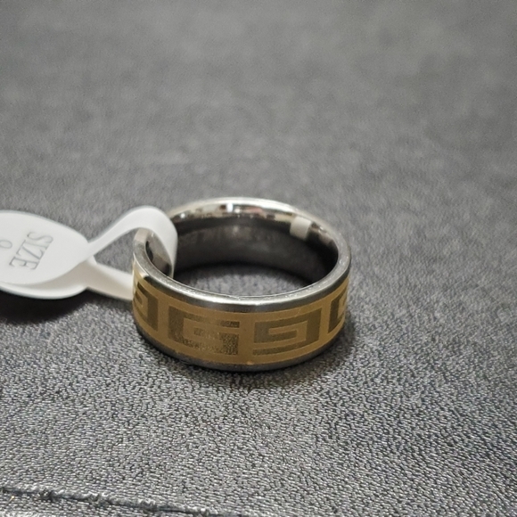 Other - **Final Sale** Two-tone stainless steel Greek design ring
